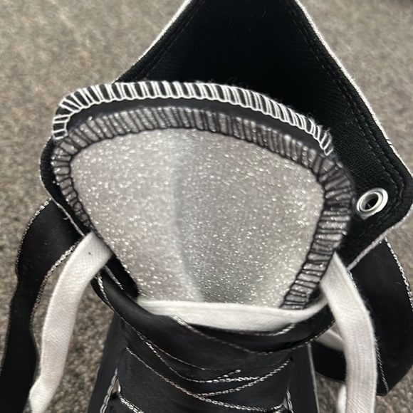 Converse All-Star Black with Silver Glitter Two-Tone Shoes - Picture 8 of 8